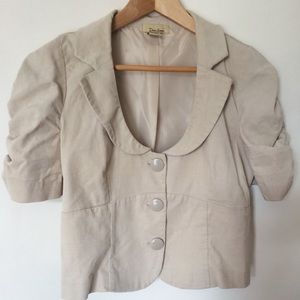 DOKI GEKI Corduroy Jacket Short Sleeve Tan